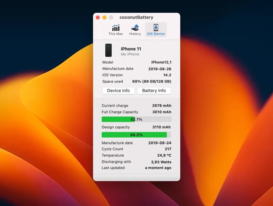 coconutBattery Plus screenshot 4
